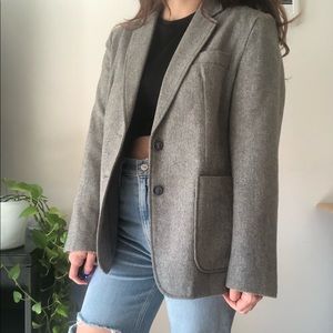 Vintage Grey Wool Blazer - Marsala Brand